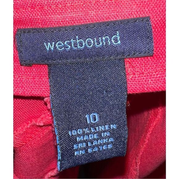 Women’s Pink 100% Linen Midi Skirt - Picture 6 of 8